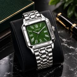 ساعت مردانه کارتیر مدل دمونت بند فلزی صفحه سبز (ZZ) W1760