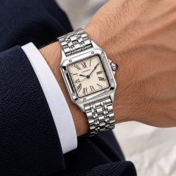 ساعت مردانه کارتیر مدل دمونت بند فلزی صفحه سفید (ZZ) W1760